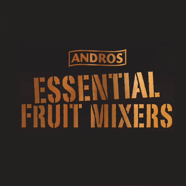 Création de l’identité de marque Essential Fruit Mixers pour Andros