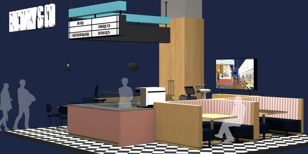dessin maquette du concept food Factory & co