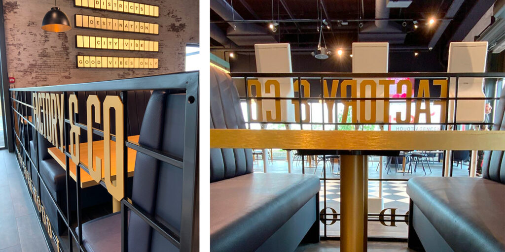 Architecture intérieur design du food concept restaurant Factory & Co par l'agence de design global FoodDesign