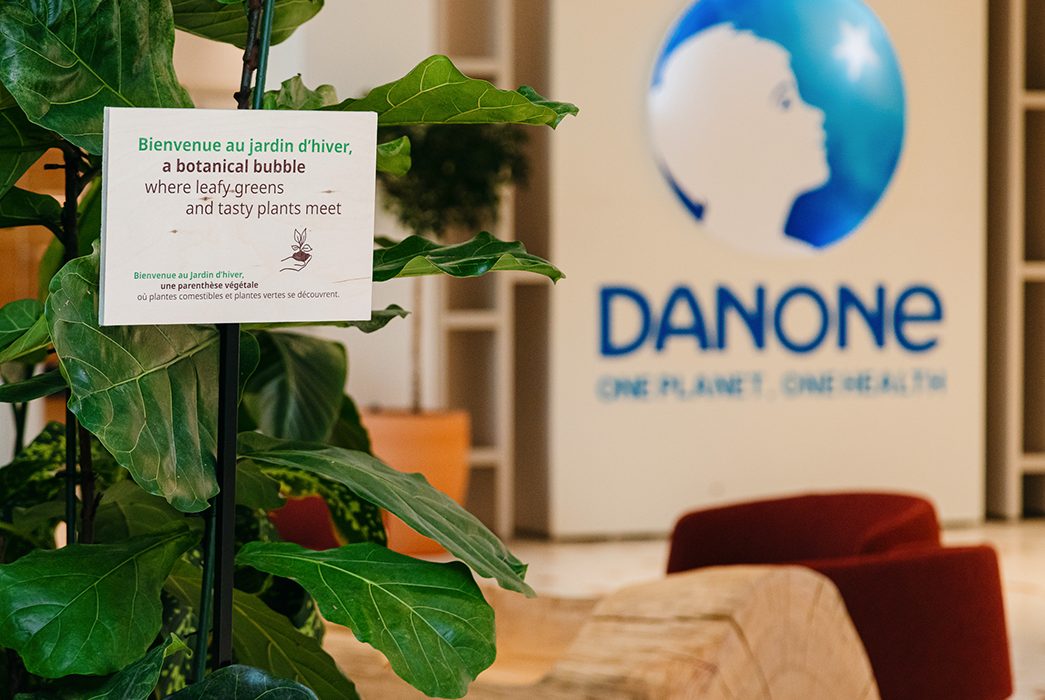 signalétique végétale pour Danone