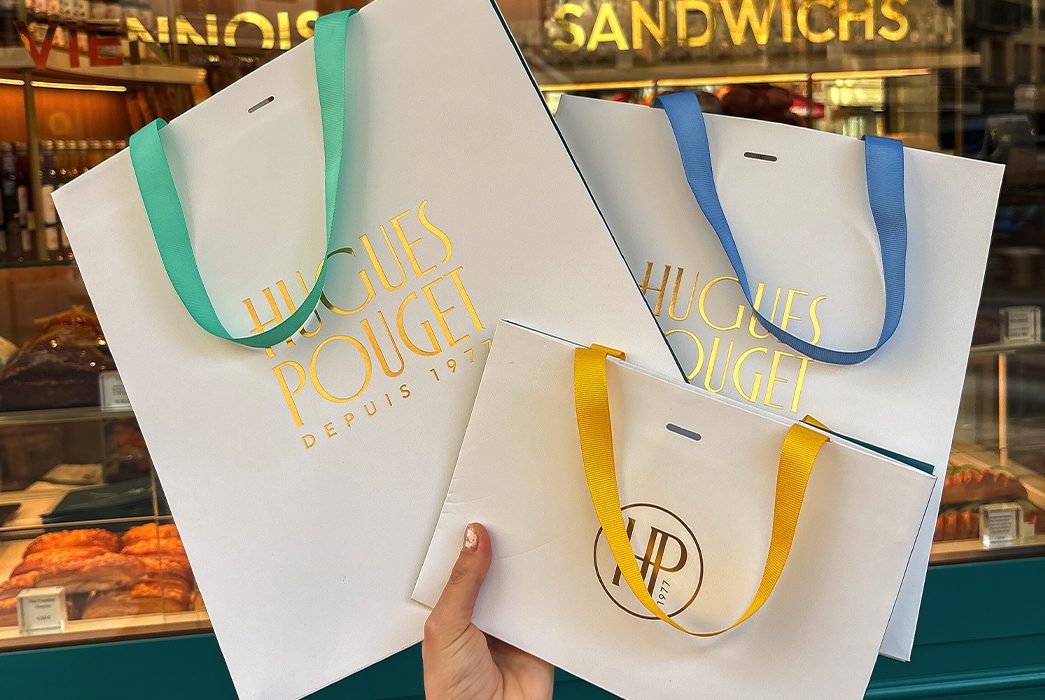packaging design pour les sacs de la patisserie Pouget